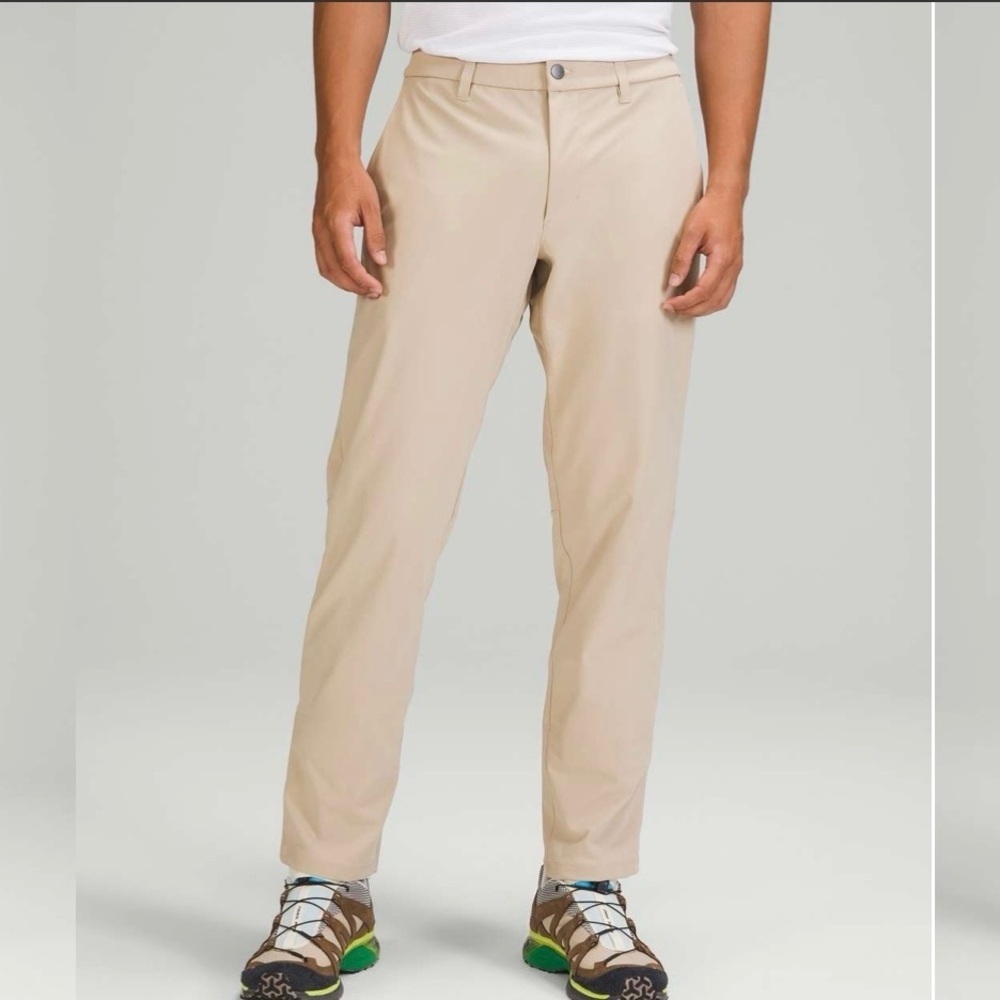 Lululemon Athletica Men's Commision pant warpstreme tan 38 waist 26.5 length